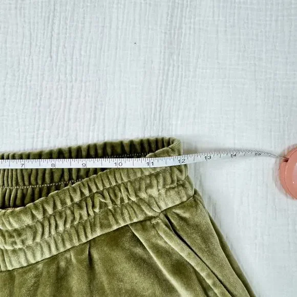 Araminta James Velour Jogger Olive Green Women’s Small Pockets Y2K Velvet Lounge - Picture 12 of 13